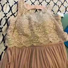 David's bridal bridesmaid dress size 12 champagne color new with tags