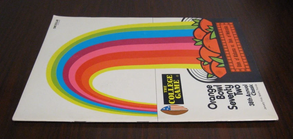1972 Alabama vs Nebraska Orange Bowl Classic Football Program Miami Florida - Image 4 of 4