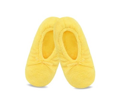 Panda Bros Women's Ballerina Slipper Socks - One Pair Anti-Skid 8-10, Yellow 