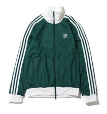 adidas Originals Beckenbauer Green Track Jacket Retro Classic White Logo Men Top