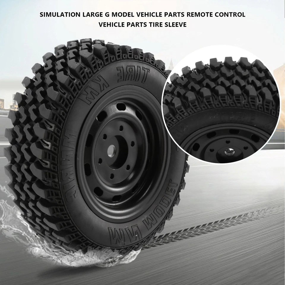 2X(4-Teiliges Gummirad-Reifenset für MN86 1/12 RC Car DIY Upgrade Ersatztei1594 - Bild 3 von 4