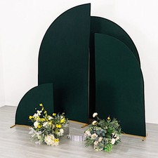 4 Matte HUNTER GREEN Fitted Spandex Half Moon Wedding Arch Backdrop STAND