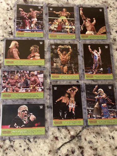 2014 Topps WWE Road to Wrestlemania Ultimate Warrior Tribute Card Full Set 1-10