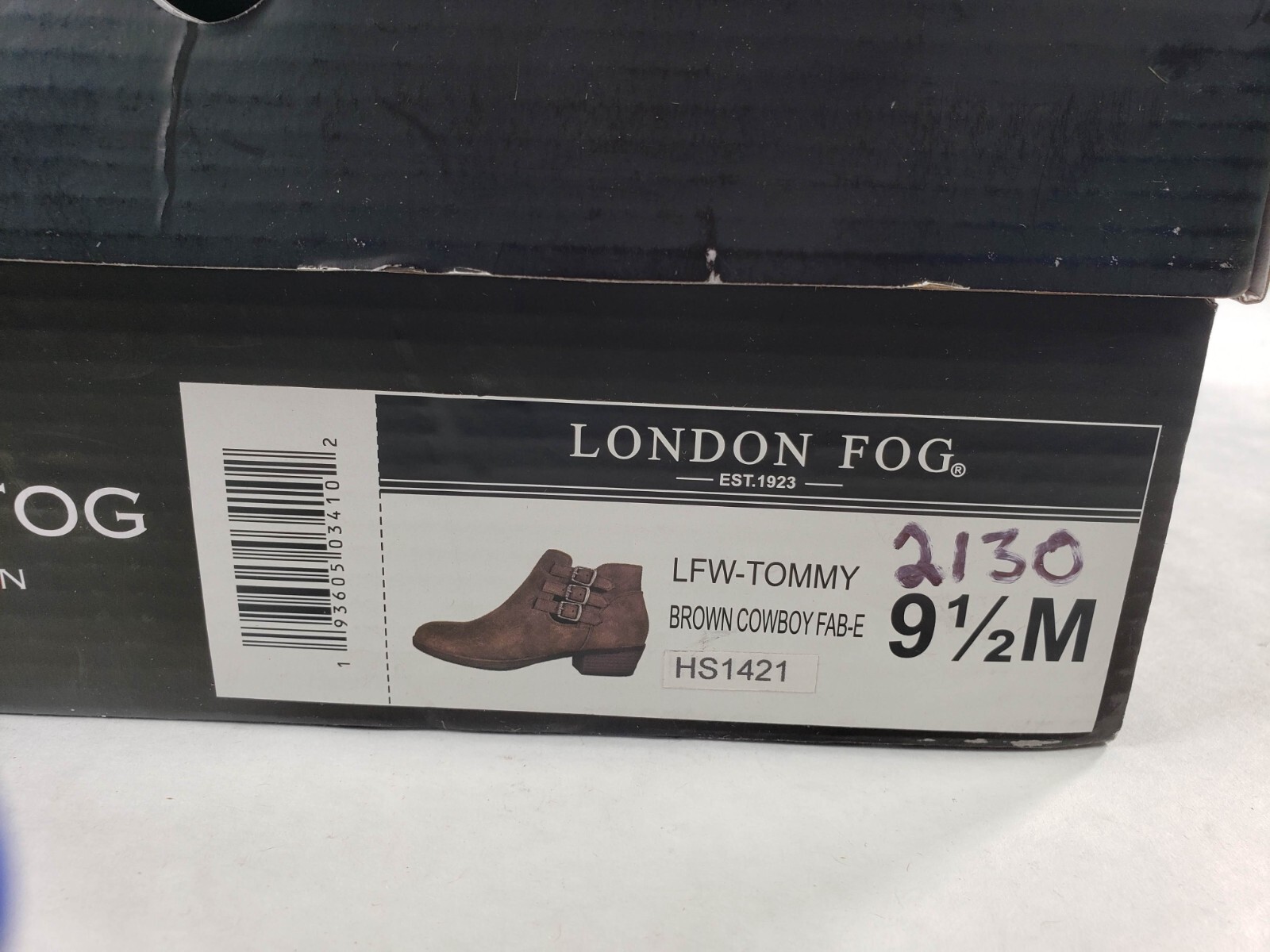 LONDON FOG Womens Tommy Ankle Boot Cowboy Brown Size … Gem
