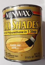 Minwax Polyshades Oil-Based Stain Polyurethane Mission Oak 385 Satin quart, NOS