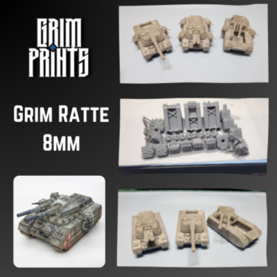 Grim Ratte - 8mm Miniatur Set (x3) | Perfekt für Wargaming & Hobby Sammler