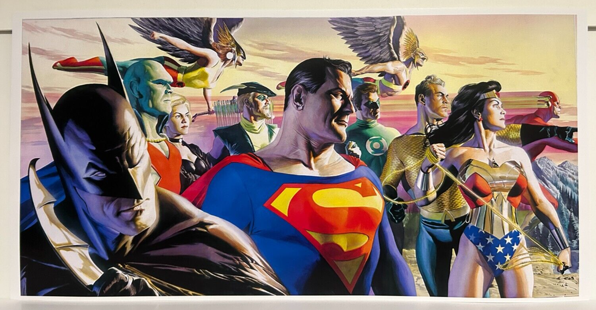 JUSTICE LEAGUE: IN THE LIGHT OF JUSTICE PRINT Alex Ross art +