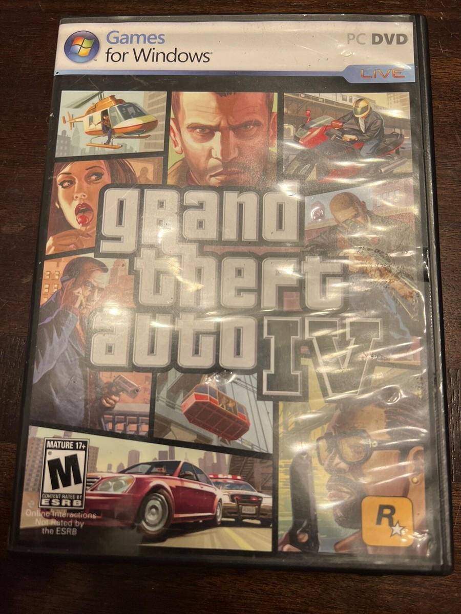Grand Theft Auto IV PC DVD GTA 4 Complete 2 Discs, Manuals, Poster