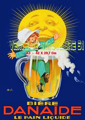 DANAïDE Le Pain Liquide beer - A3 plasticized