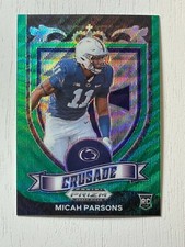 2021 Prizm Draft Picks MICAH PARSONS Green Wave Crusade RC #175 Cowboys