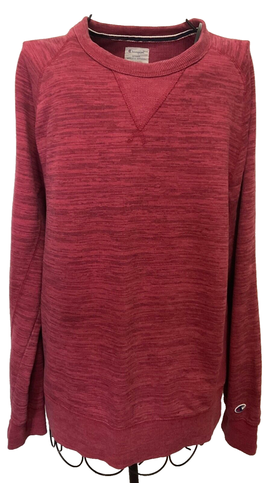 Champion Red Pullover Sweatshirt for Men Size L Athletic Comfort Wear