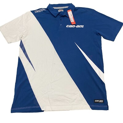 Kappa Classic Polo, Cotton, Blue /White, Regular Fit - Size 2XL