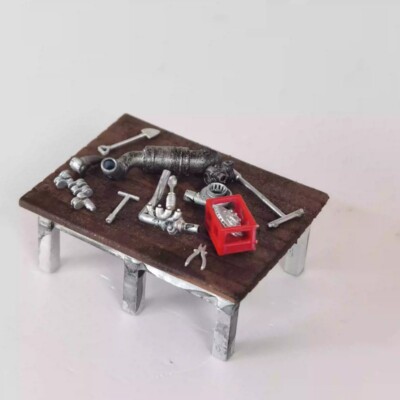 Diorama 1:64 Repair Scene Workbench Model Work Table Model Die-Cast Car Garage 