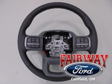 23 Thru 26 Super Duty F250 F350 Lariat Oem Ford Black Leather Steering Wheel