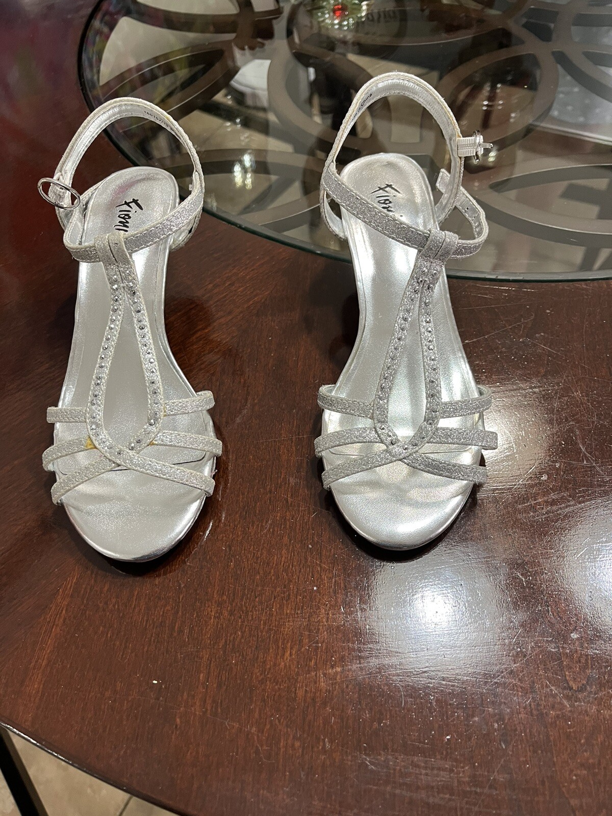 Silver dress sandals, size 5.5 | eBay