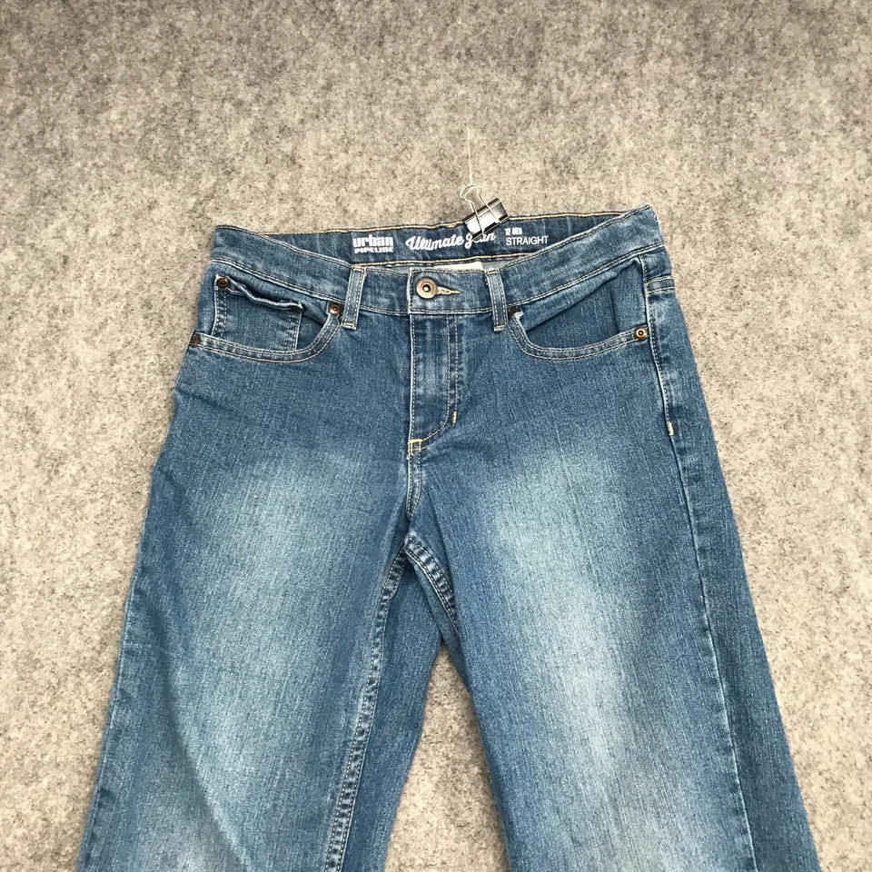 Jeans Urban Pipeline Niñas Talla 12 Ultimate Botón Recto Pestaña Cintura Ajustable Foto 3 de 4