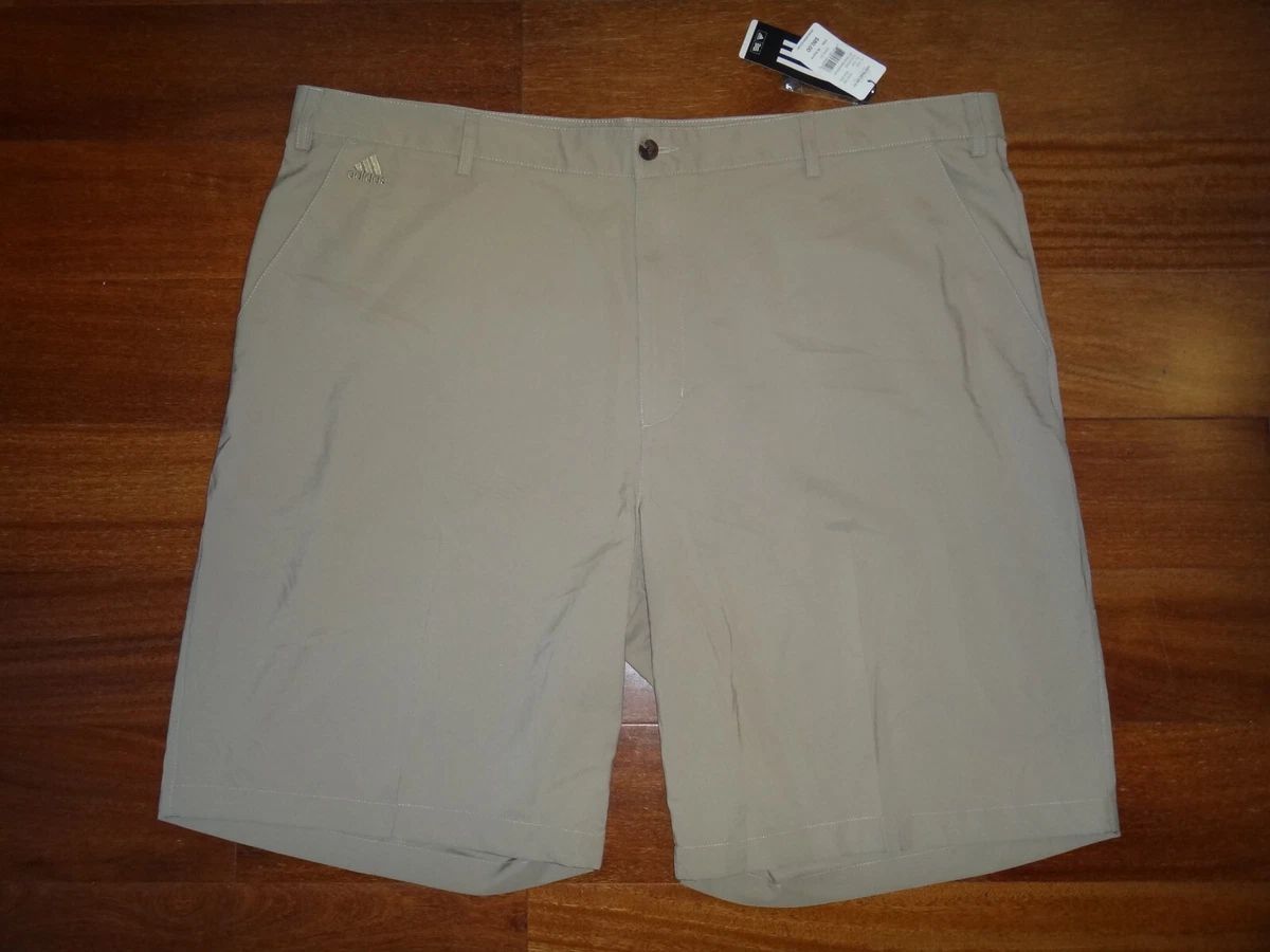 NWT Adidas Men s ClimaLite Stretch 3 Stripes Khaki Golf Shorts 80