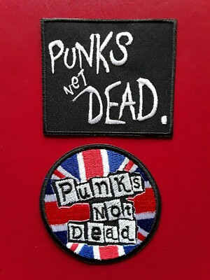 PUNKS NOT DEAD THE EXPLOITED 70s HEAVY PUNK ROCK MUSIK BESTICKTE PATCHES x 2