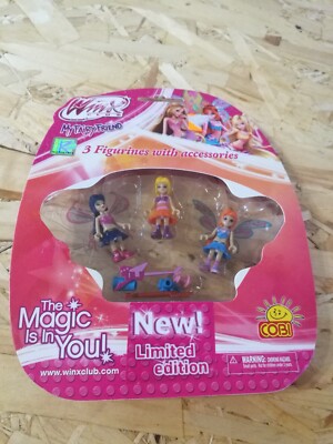 COBI Winx Club 2014 Limited Edition 3 Figurines With Accessories, Sealed Pack