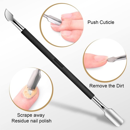 Stainless Steel Nail Cuticle Trimmer with Cuticle Pusher Manicure Pedicure Tool - Picture 4 of 7