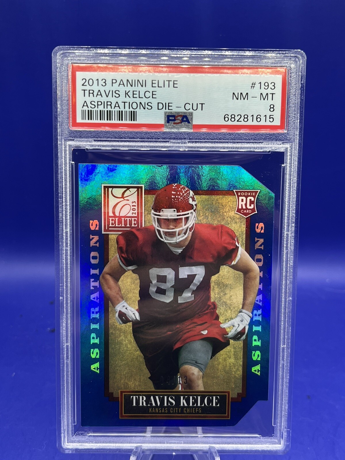 Travis Kelce Panini Elite #193 Aspirations Die-Cut