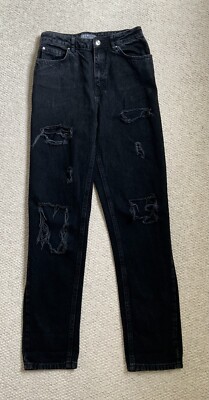 Ladies Jeans Primark Black Ripped Jeans Mom Jeans High Waisted