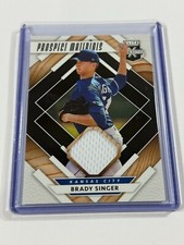 2020 Panini Elite Extra Edition Prospect Materials Black Brady Singer #PM-BS