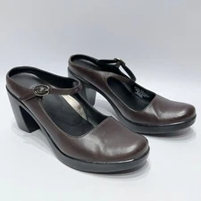 Dansko Trixie Women's Brown Leather Mary Jane Mule Comfort ~ Size 7.5 (37.5EU)