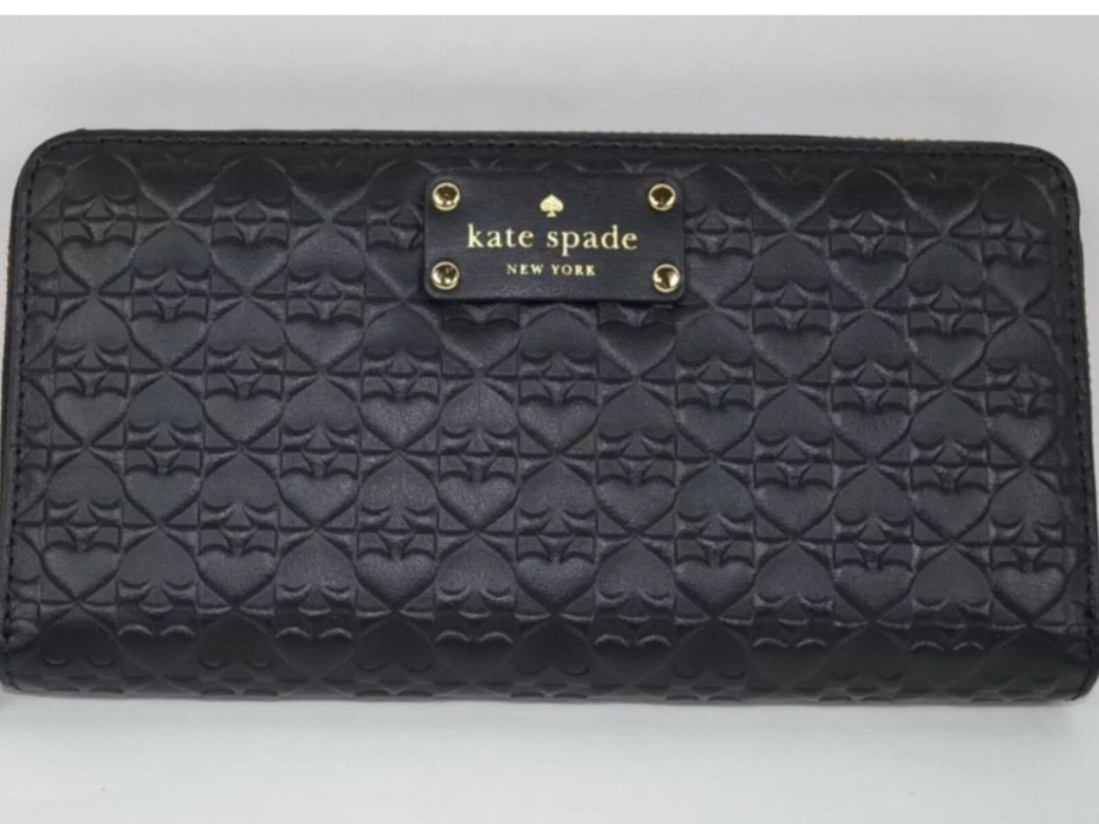 kate Spade NEDA Penn Place Embossed In Black Leather RRP $169 image 2