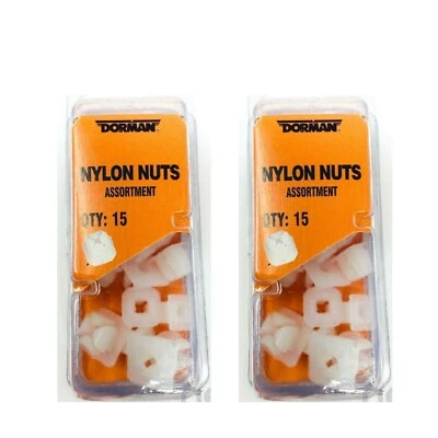 30 pcs Dorman 961355 Nylon Nuts Assortment 5 Different Size, 6 Each