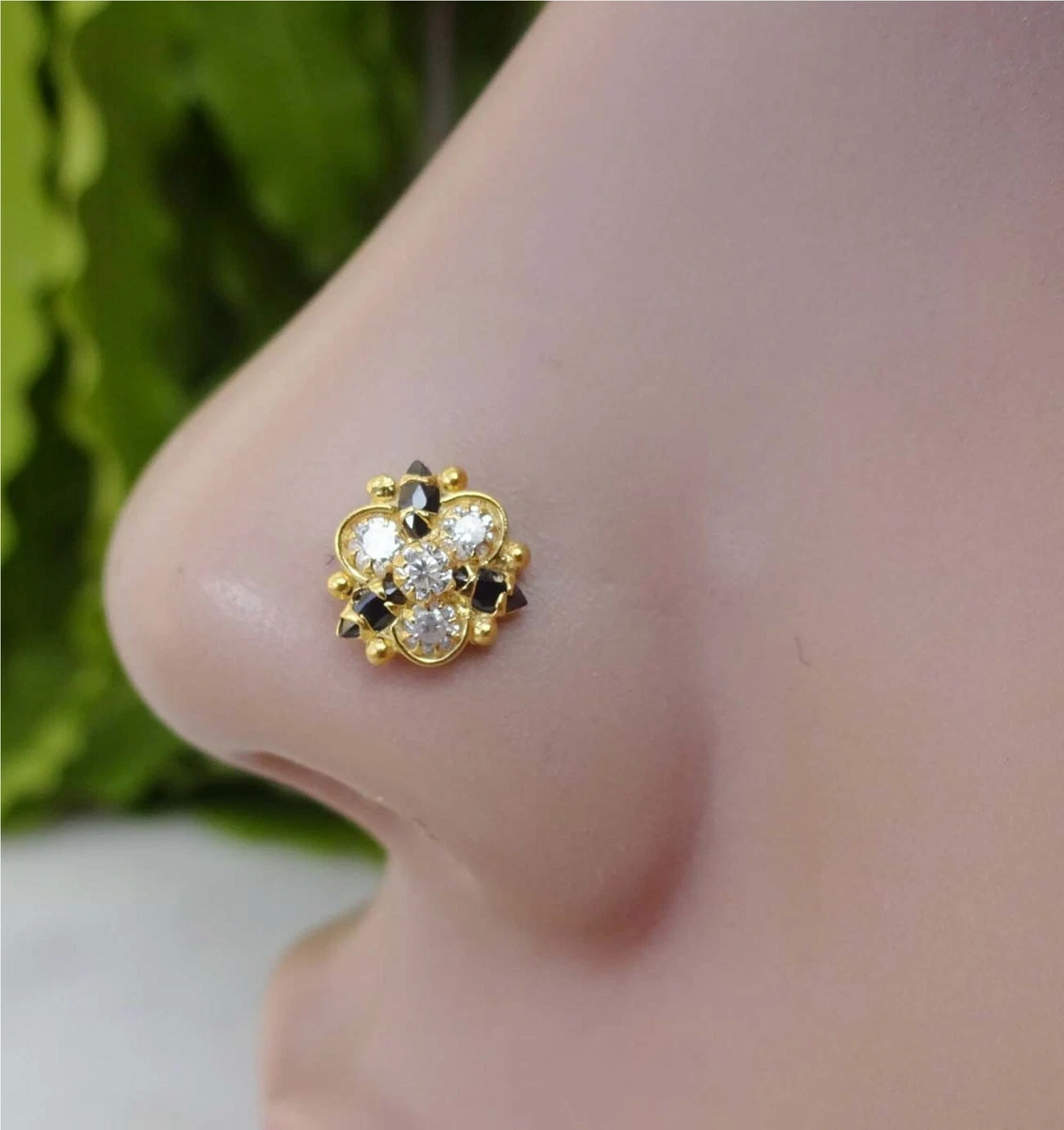 Indian Gold Nose Ring 22g Nose Piercing Faux Nose Stud Christmas