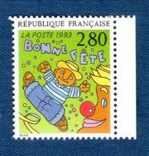 N°2837 - TIMBRE NEUF Bonne Fete de B. Olivié France 1993