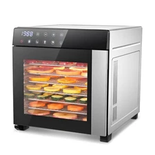 Food Dehydrator 8 Trays Stainless Steel Jerky/Herbs/Veggies/Fruits Dryer Machine