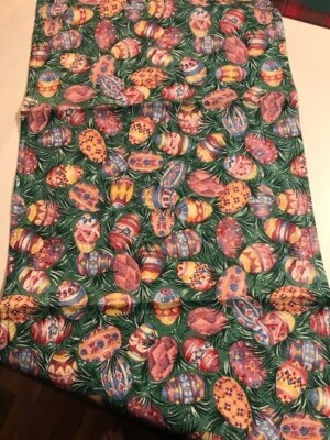 Custom-made w/Longaberger EASTER EGG grass fabric table runner - various sizes