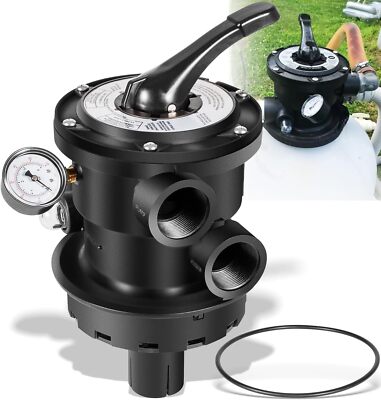 SP0714T Black 7-Way Pool Control Valve Hayward Sand Filter 1.5'' FIP Fitting