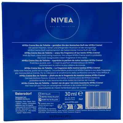 Nivea Eau De Toilette EDT Spray 1 x 30ml for Women with the Scent
