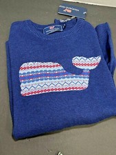 NWT Vineyard Vines Whale Isle Intarsia Sweater Big Boys Size L 16 