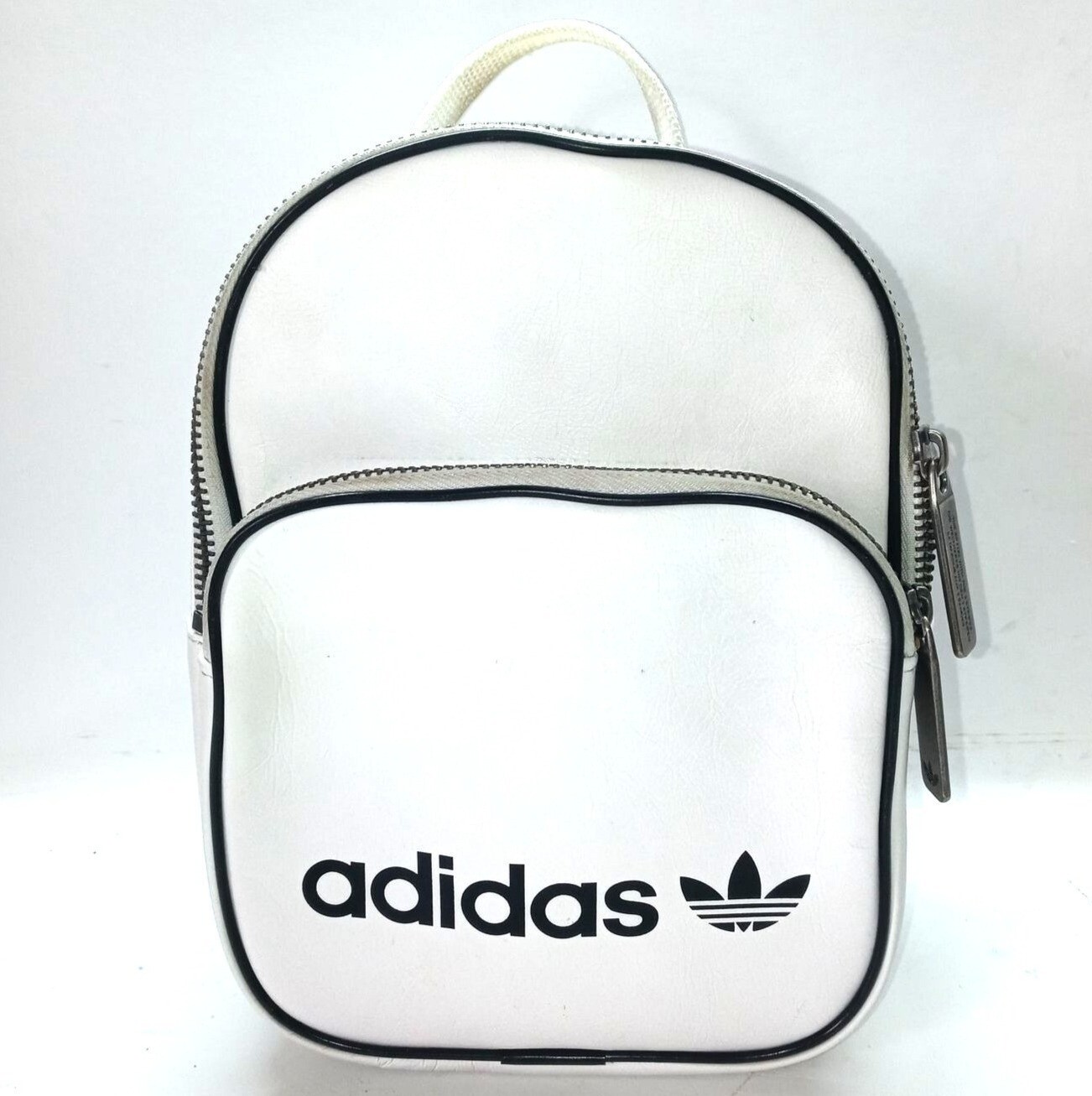 Adidas Originals Santiago Mini Backpack In White Faux… Gem