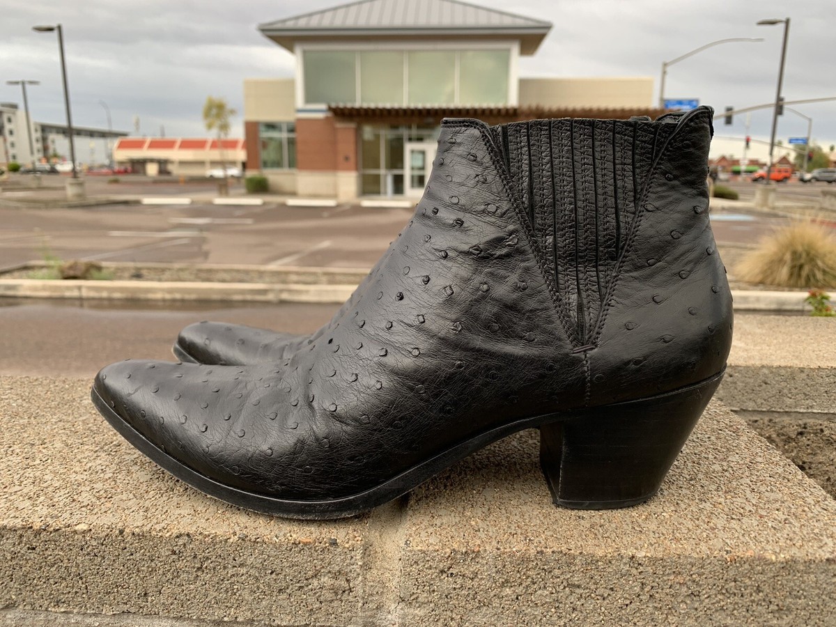 ■Saint Laurent■ Glazed Leather Hunt Boots Black 755237AAAP Saint Laurent Hunt Boots In Glaze Leather Saint Laurent