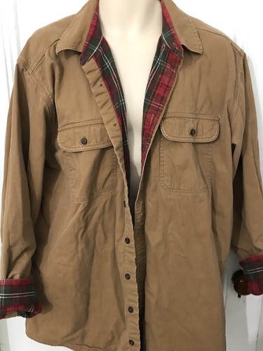 Vintage LL Bean Shirt Jacket Men L XL 