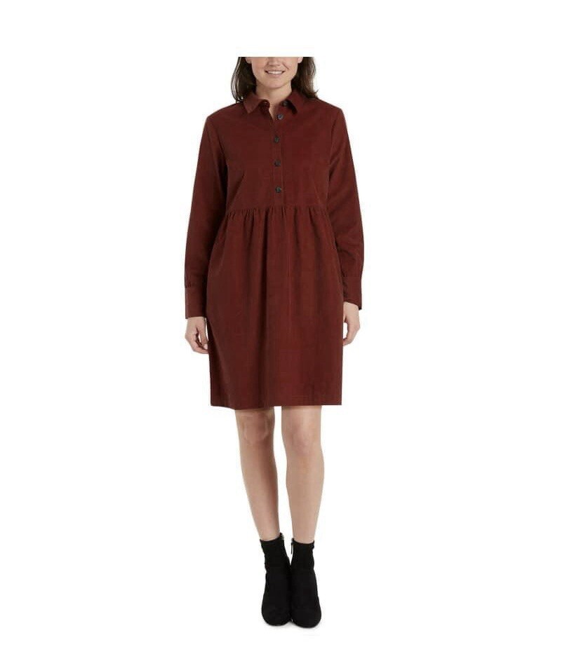 nine west cotton dress Nine West Women's 2024 Casual Cotton Soft Lightweight Denim Dress Long Sleeve Collar Stand Front Button Closure with Pockets