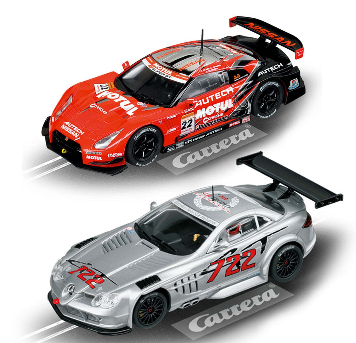 Carrera Nissan GTR GT500 Mercedes SLR McLaren GT 1/32 Slot