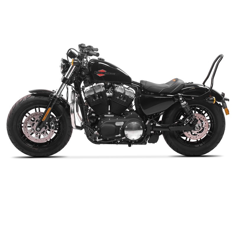 Sissy Bar Per Harley Sportster - Schienale E Cuscino Passeggero Nero - Foto 12