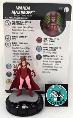 WizKids HeroClix Wanda Maximoff 022 Marvel Studios Disney Plus Uncommon