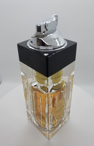 Vintage Suntory Tischfeuerzeug - Lucite Whiskey Flasche elegant klar JAPAN selten