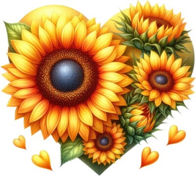 Sonnenblume Herz Wandbild Schlafzimmer Kinderzimmer Auto Dekor bunte Vinyl Aufkleber Abziehbild