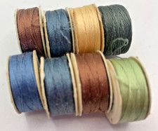 Made in USA 8 spools CONSO Twisted Nylon Bobbins Beading Thread Stringing sz G