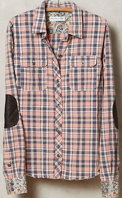 Artisan de Luxe Dianthus Plaid Buttondown Shirt Size Small NW ANTHROPOLOGIE Tag