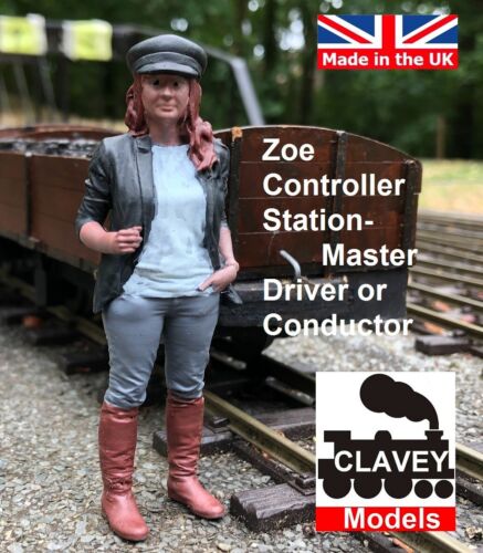 16mm Station Master Zoe Hand Painted Garden Railway People SM32 1:19 Figure - Picture 1 of 12