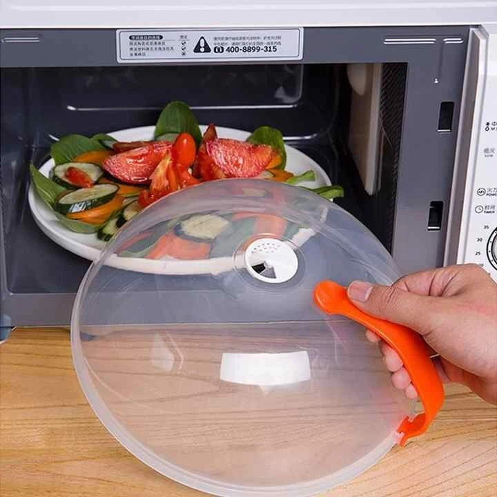 High Temperature Resistance Food Plate Cover Clear Microwave Splatter Cooker Lid - Image 2 of 4